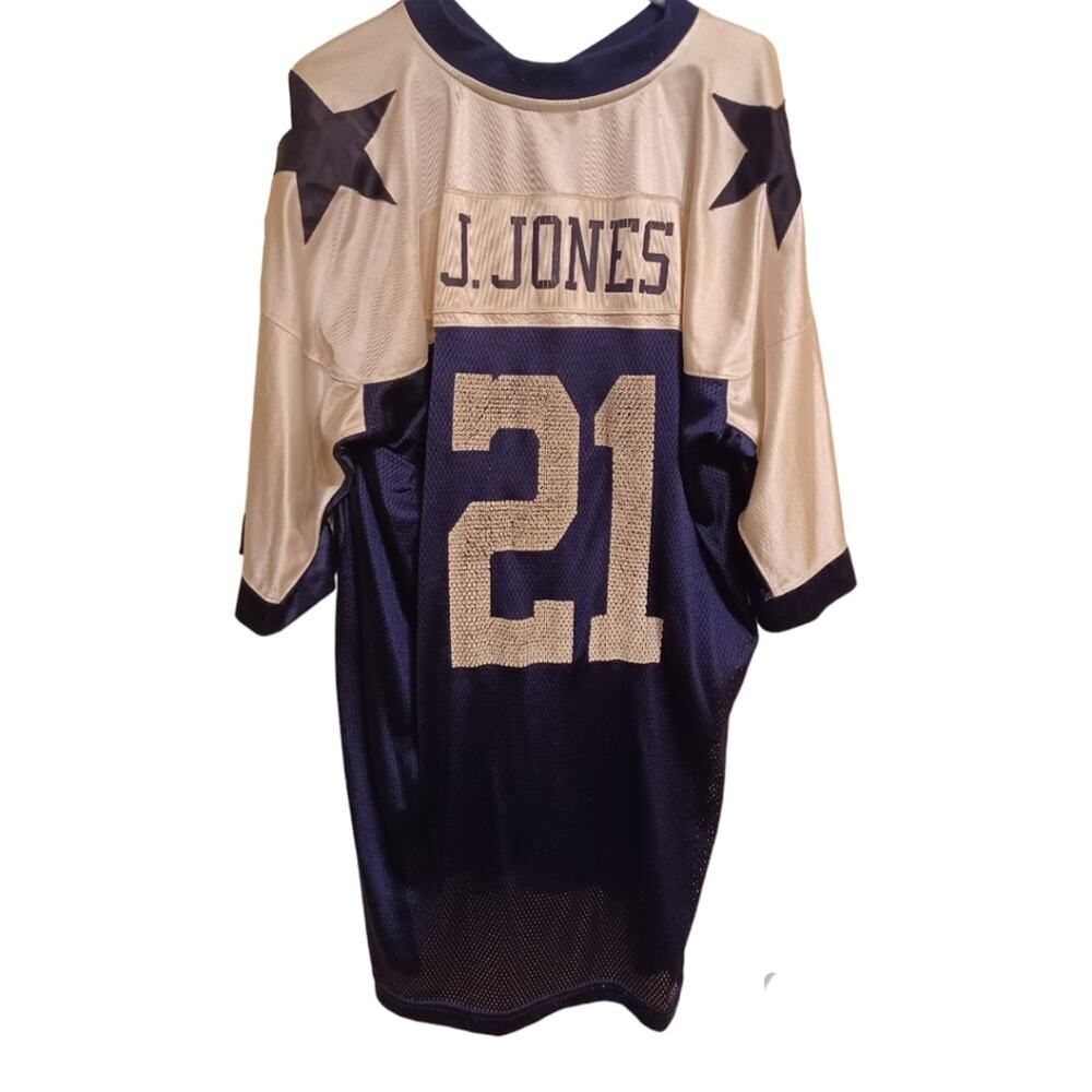Dallas Cowboys Mens Julius Jones Vintage NFL #21 Reebok Hi Lo size 2XL